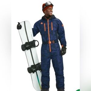 Tipsy Elves Blue and Orange Ski & Snowboard Jacket